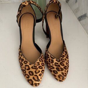 Soludos Brown Heels with Stylish Animal Print